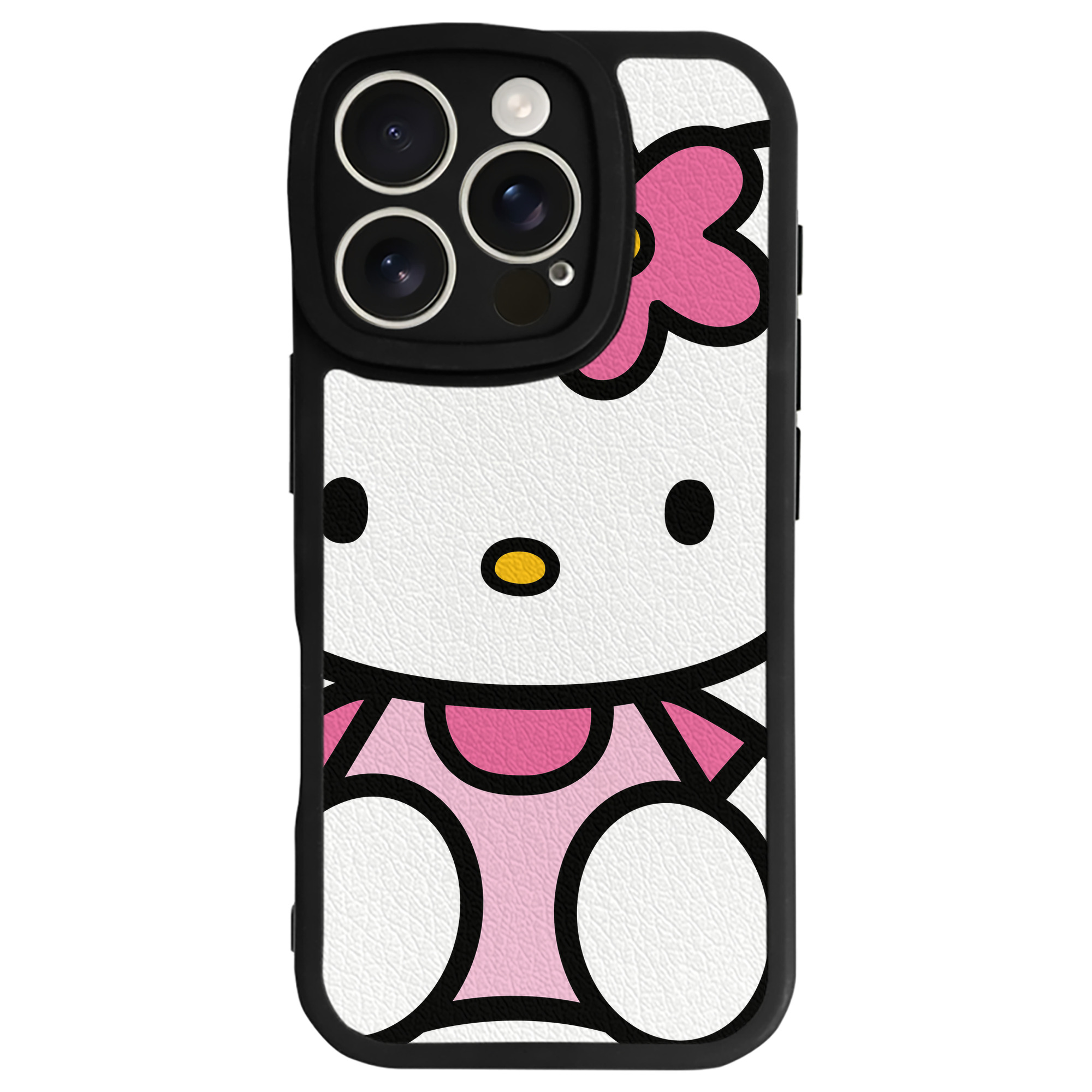 （画像用） Hello Kitty ハローキティ 【iPhone 16シリーズ対応】シリコンスマホケース（レザー調） 材質：シリコン
